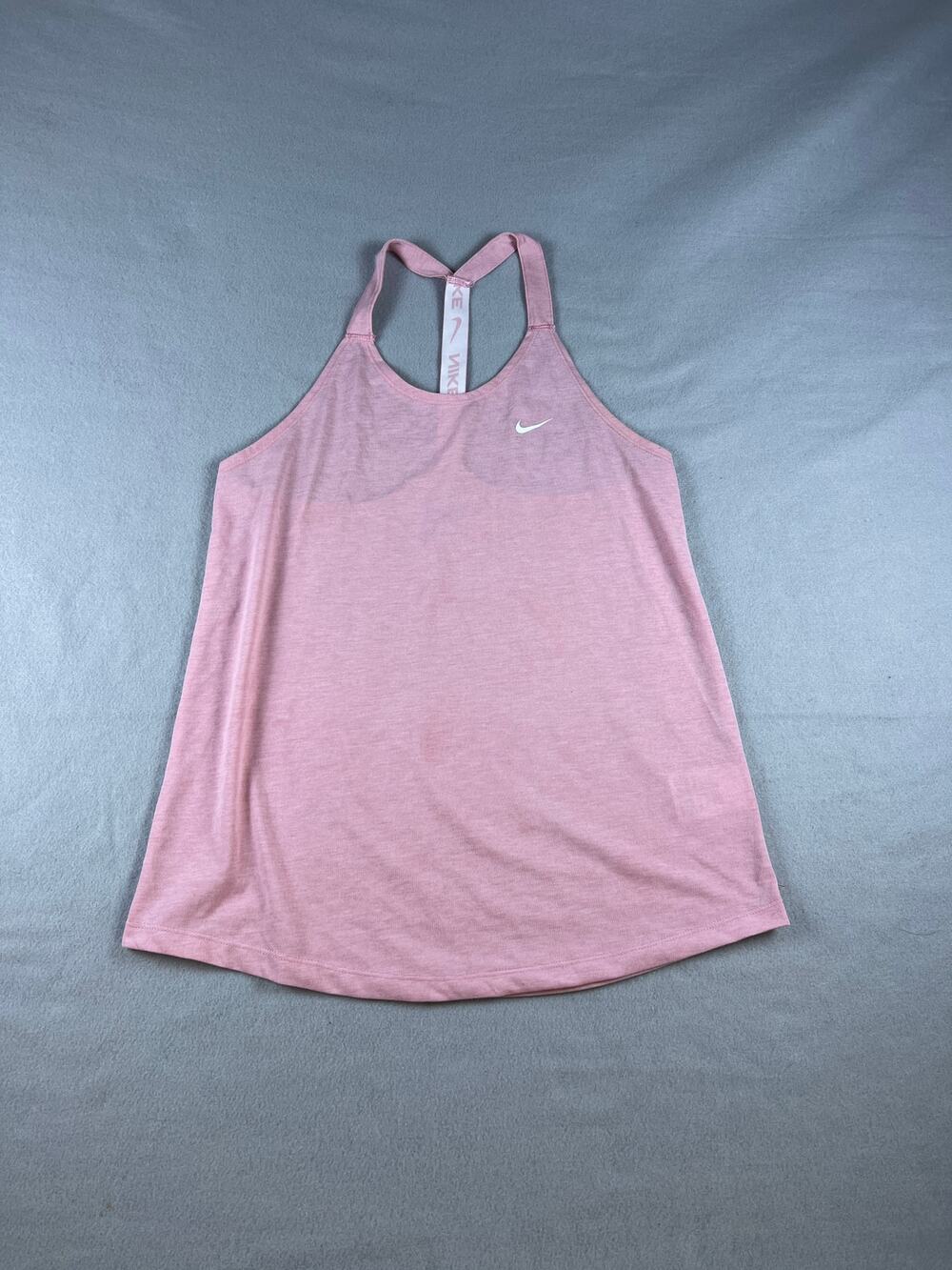 Nike Dri-Fit Tank Top Womens M Pink Scoop Neck Flowy Racerback Workout Running